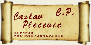 Časlav Plećević vizit kartica